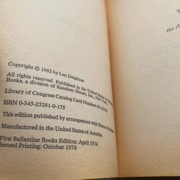 Len Deighton Bundle The Ipcress File & Winter VTG PB 70s 80s Thriller Spy - Picture 5 of 6